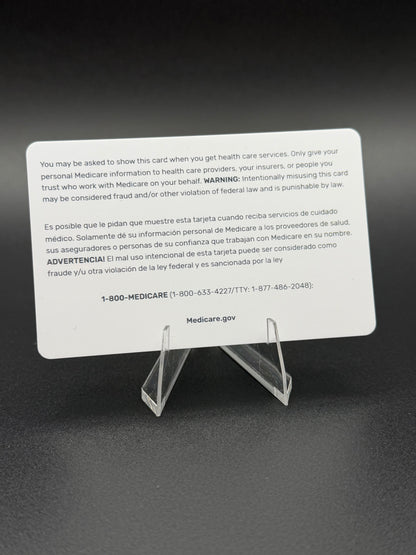 Plastic Medicare Card